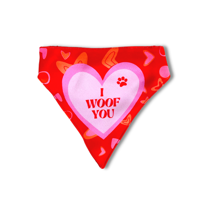 Pet Dog Bandana I woof you