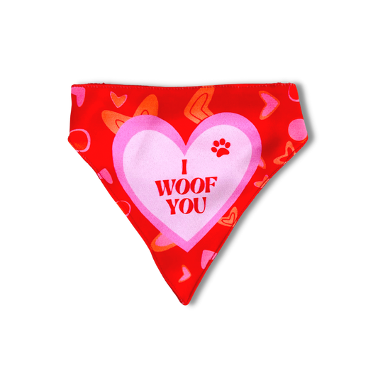Pet Dog Bandana I woof you