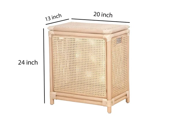 Idhant Handwoven Rattan & Bamboo Laundry Basket