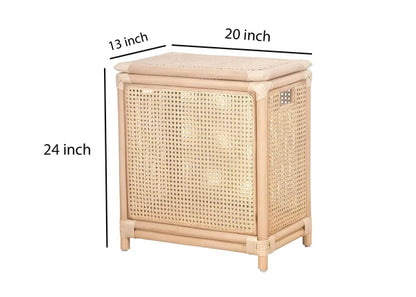 Idhant Handwoven Rattan & Bamboo Laundry Basket
