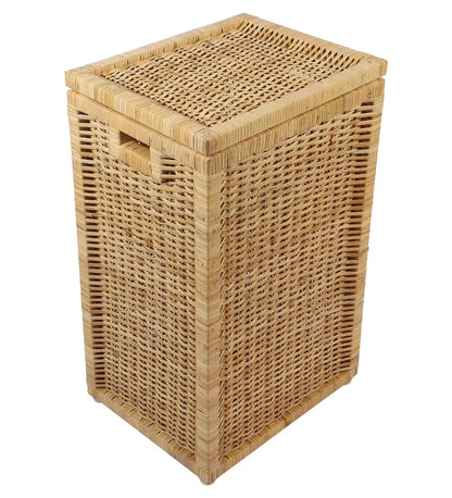 Inaya Handwoven Wicker Laundry Basket with Lid