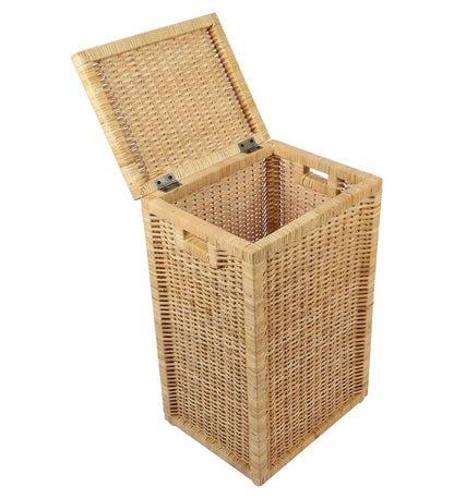 Inaya Handwoven Wicker Laundry Basket with Lid