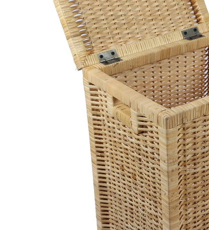 Inaya Handwoven Wicker Laundry Basket with Lid