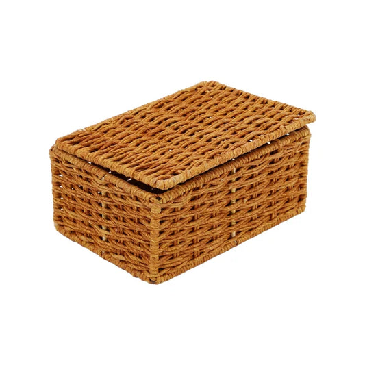Ira Handwoven Kauna Grass Storage Basket with Lid