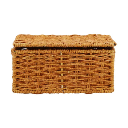 Ira Handwoven Kauna Grass Storage Basket with Lid