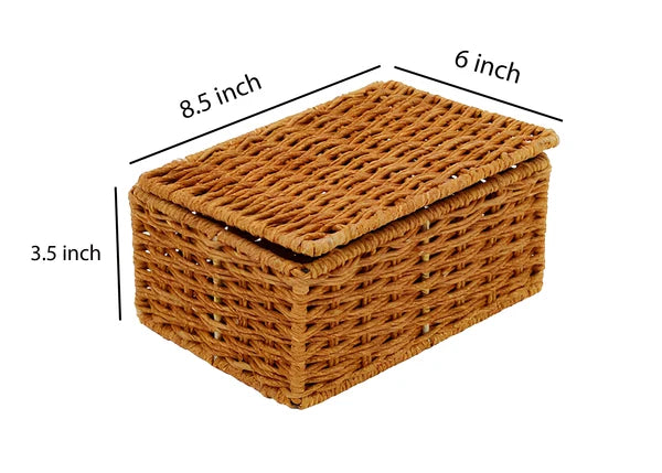 Ira Handwoven Kauna Grass Storage Basket with Lid