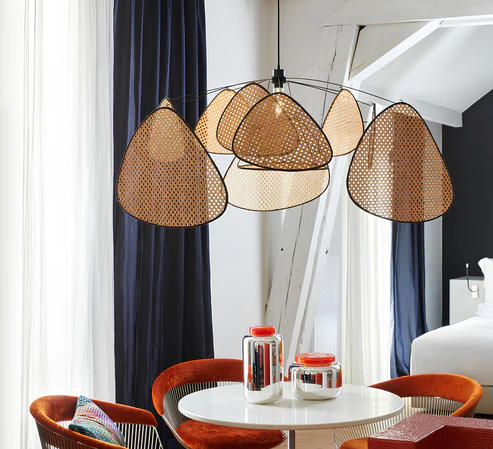 Ishank Handcrafted Rattan Pendant Light Chandelier