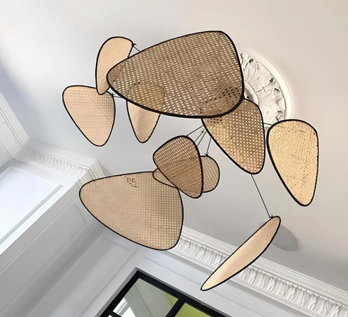 Ishank Handcrafted Rattan Pendant Light Chandelier