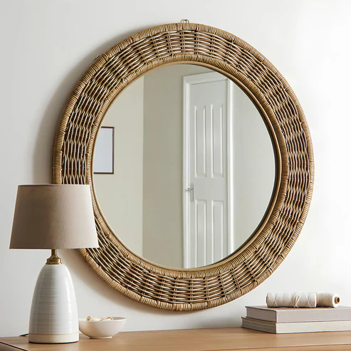 Ishita Handcrafted Rattan Wall Mirror