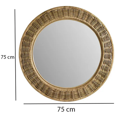 Ishita Handcrafted Rattan Wall Mirror