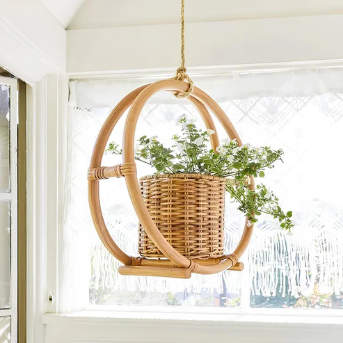 Ishita Handcrafted Rattan Hanging Planter