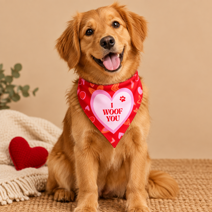 Pet Dog Bandana I woof you
