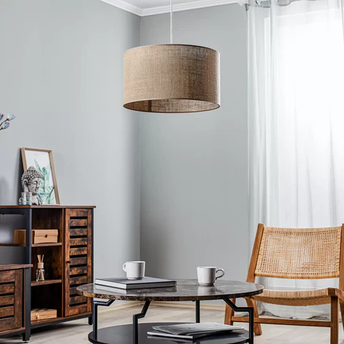 Jasmit Handcrafted Domed Jute Pendant Light