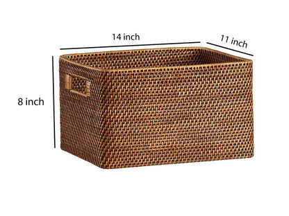 Jaya Handwoven Bamboo & Wicker Storage Basket