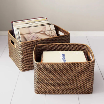 Jaya Handwoven Bamboo & Wicker Storage Basket