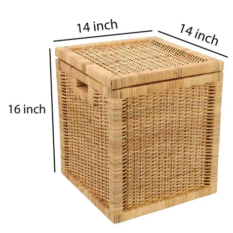 Jaya Handwoven Water Hyacinth Laundry Hamper