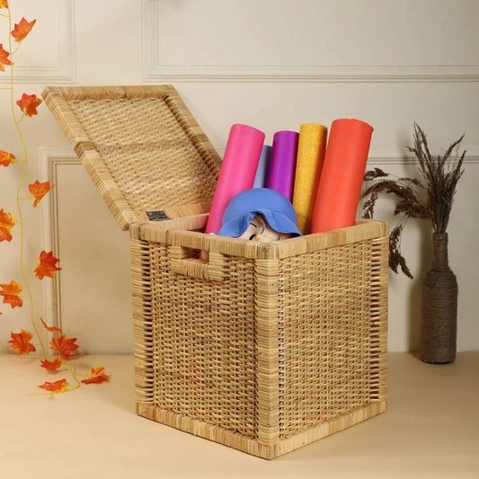 Jaya Handwoven Water Hyacinth Laundry Hamper