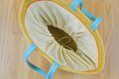 Rainbow Handcrafted Jute Shoulder Tote Bag – Vibrant Eco-Friendly Everyday Carry