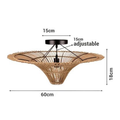Verona Rustic Jute Rope Pendant Chandelier | Coastal Woven Ceiling Light