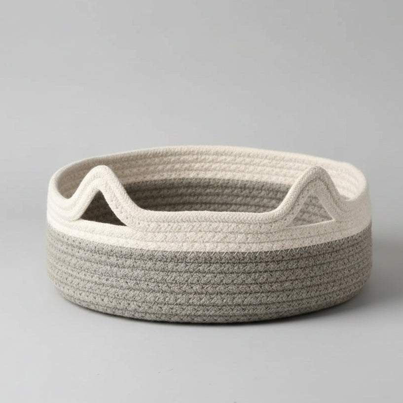 Jute Storage Basket with Compact Loops