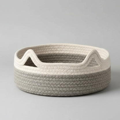 Jute Storage Basket with Compact Loops