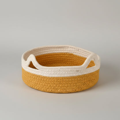 Jute Storage Basket with Compact Loops