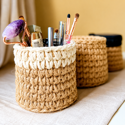 Handcrafted Jute Pen Stand Set