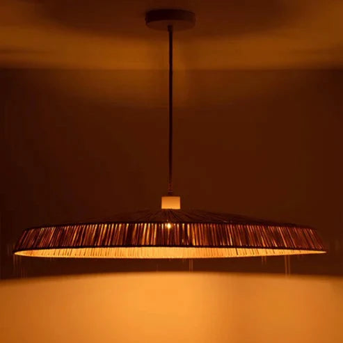 Handcrafted Raffia Natural Pendant Light Kaia