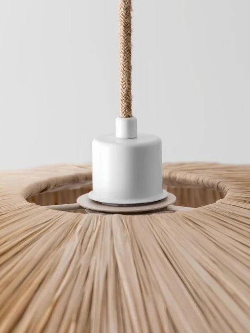 Handcrafted Raffia Natural Pendant Light Kaia