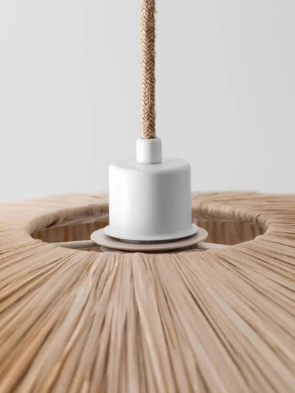 Handcrafted Raffia Natural Pendant Light Kaia