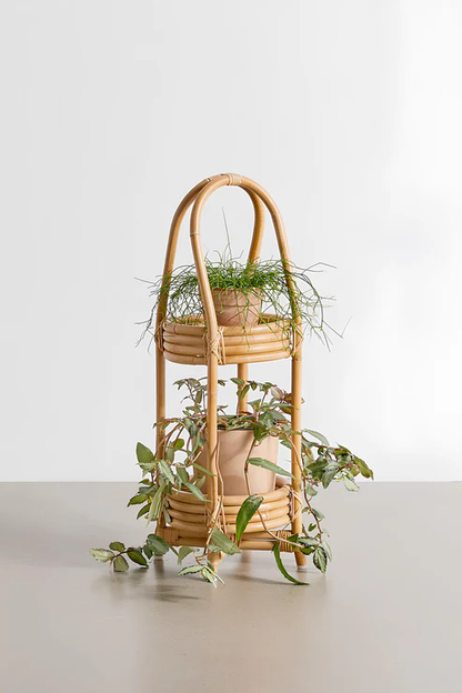 Kaia Handcrafted Rattan Planter with Tripod Stand