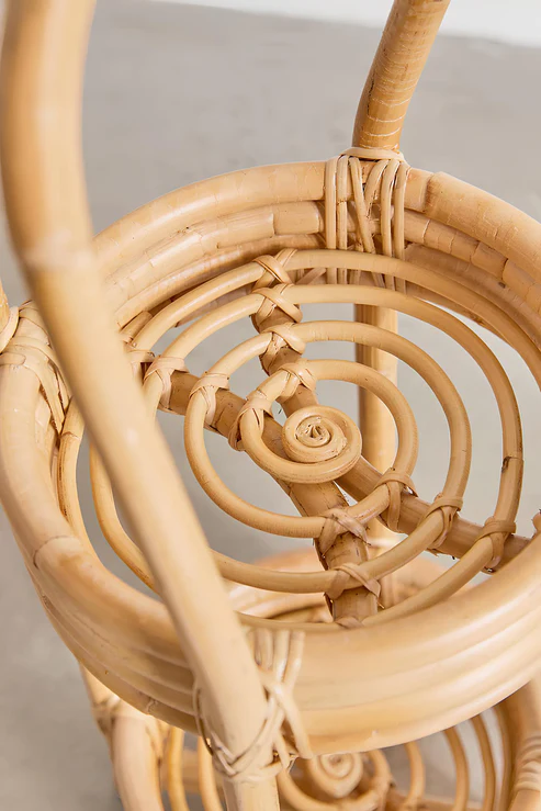 Kaia Handcrafted Rattan Planter with Tripod Stand
