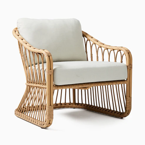Adah Premium Handcrafted Cane Lounge Chair for Living Room