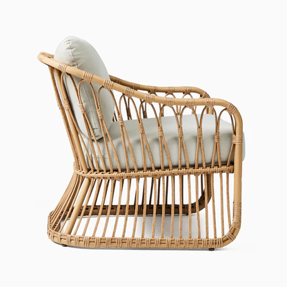 Adah Premium Handcrafted Cane Lounge Chair for Living Room