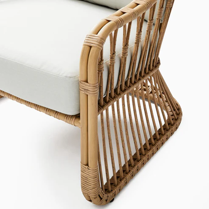 Adah Premium Handcrafted Cane Lounge Chair for Living Room