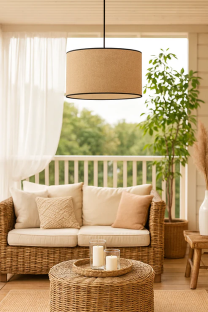 Kamala Handcrafted Jute Pendant Light
