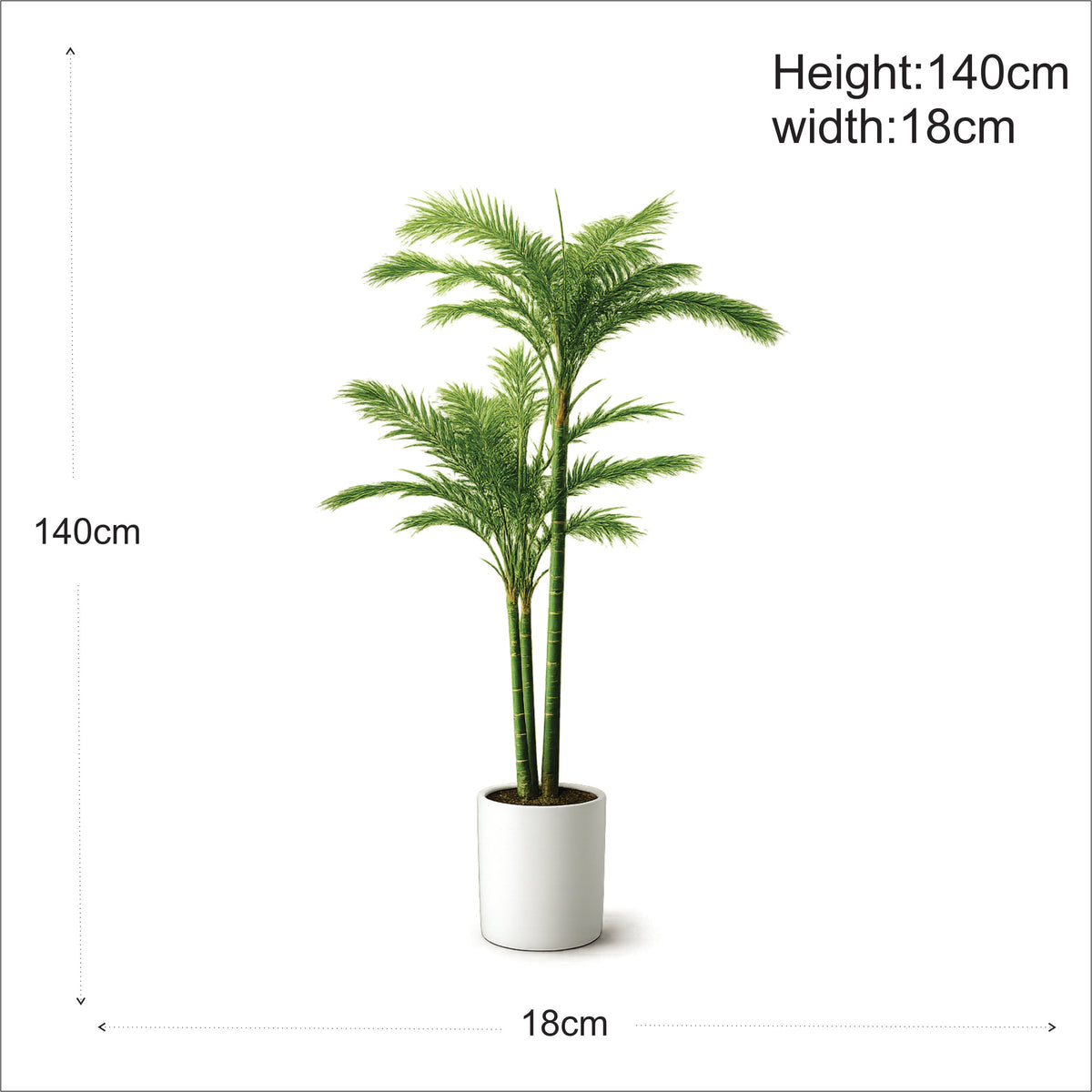 Premium Artificial Kentia Palm Tree 55"