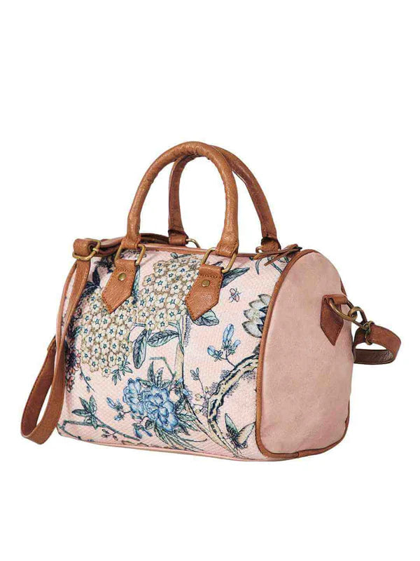 Kilim Inspired Canvas Handbag for Women