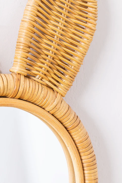 Kimaya Handcrafted Rattan Wall Mirror