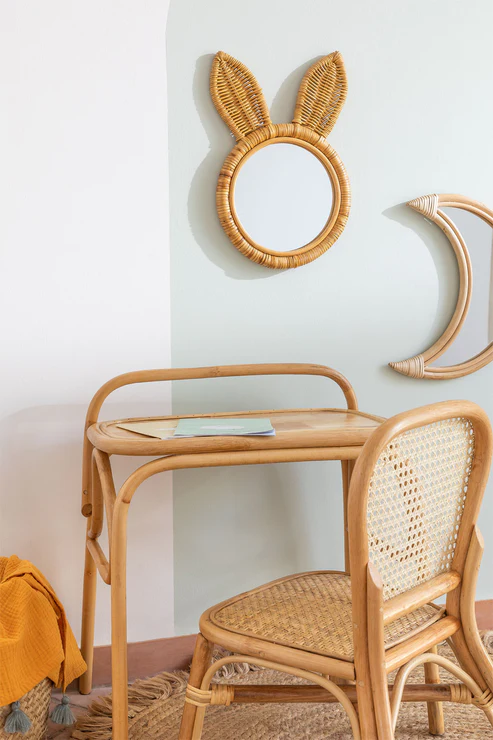 Kimaya Handcrafted Rattan Wall Mirror