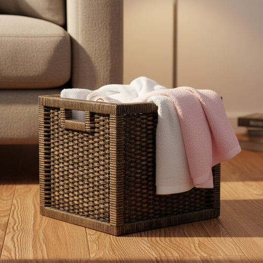 Kiran Handwoven Wicker Wardrobe Storage Basket