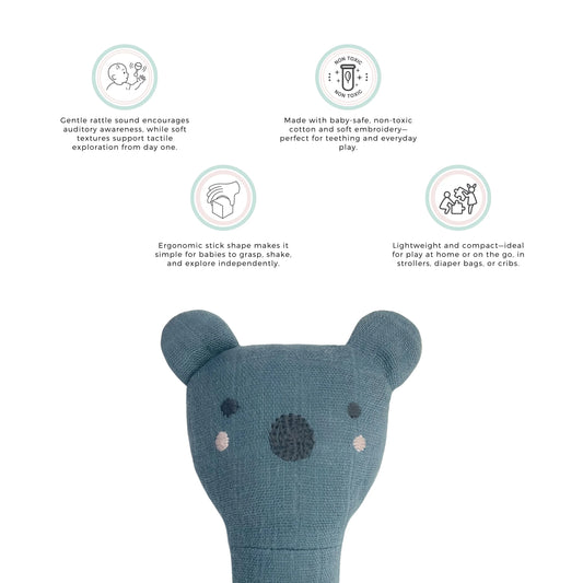 Organics Collectible Face Rattle - Koala Bear