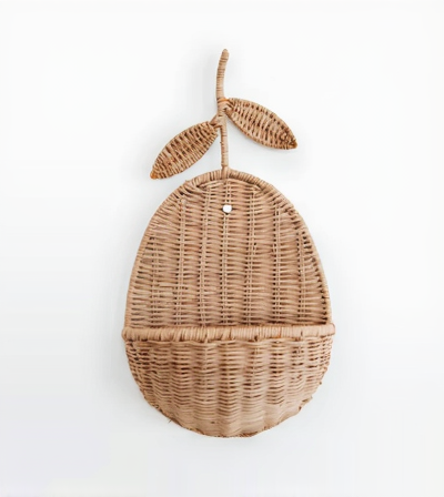 Krisha Handcrafted Rattan Wall Planter