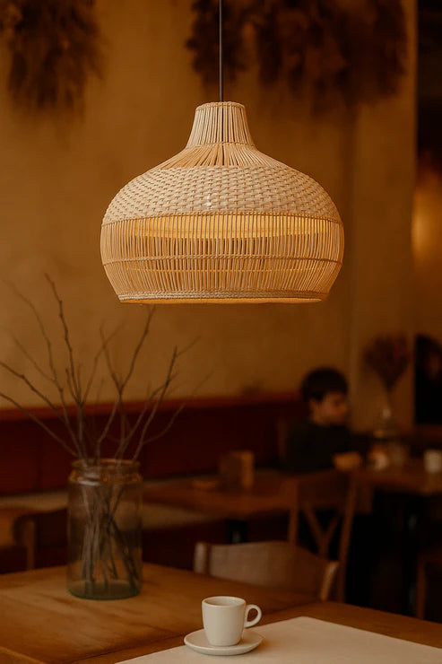 Handcrafted Bamboo Rattan Pendant Light Laksh