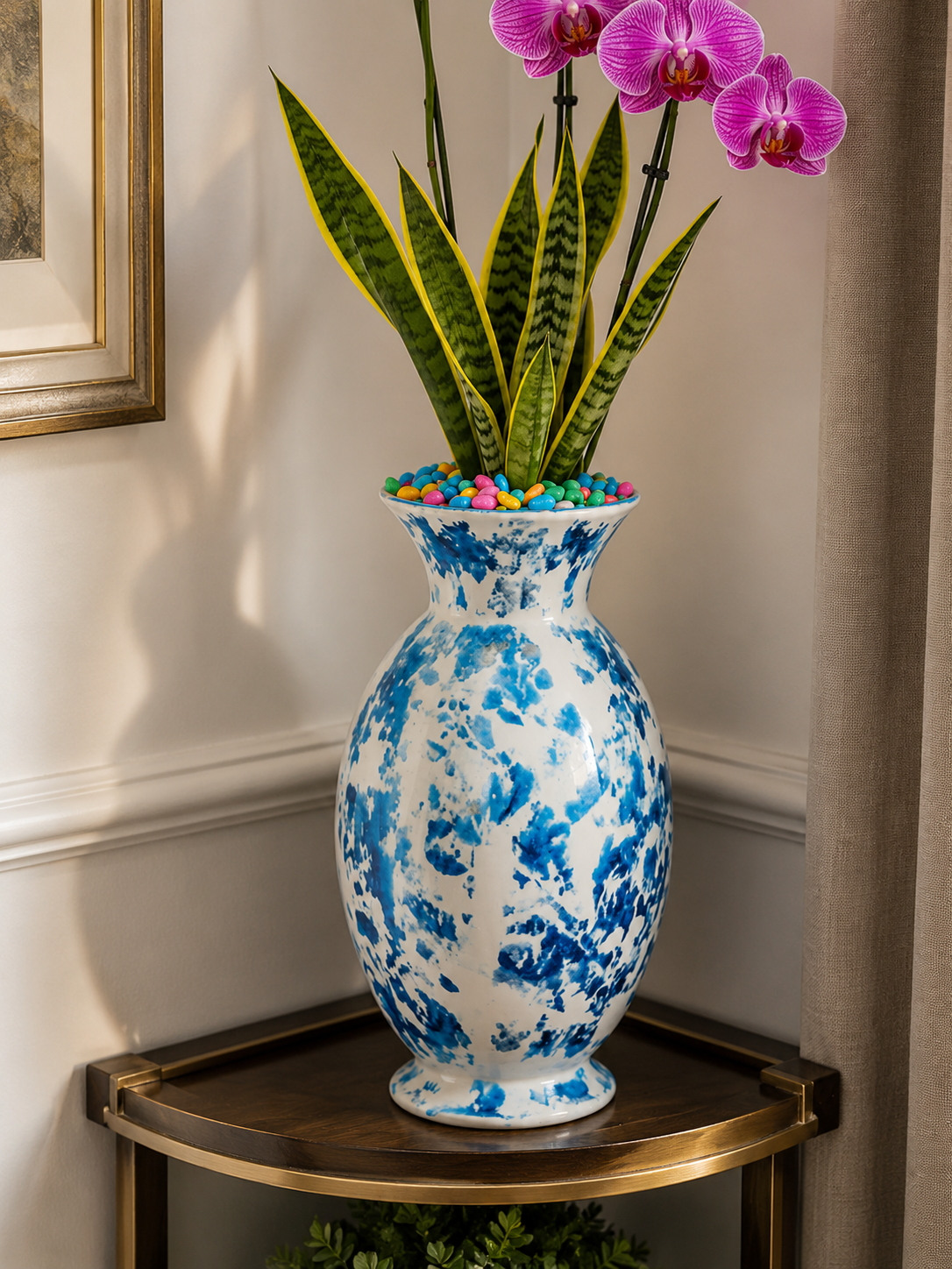 Large Handcrafted Metal Vase