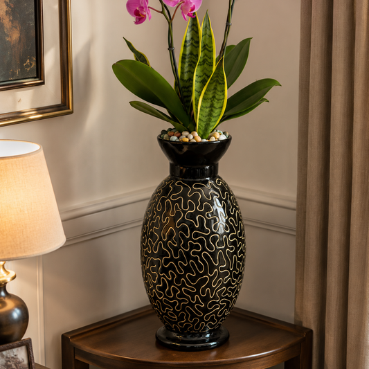 Large Handcrafted Metal Vase