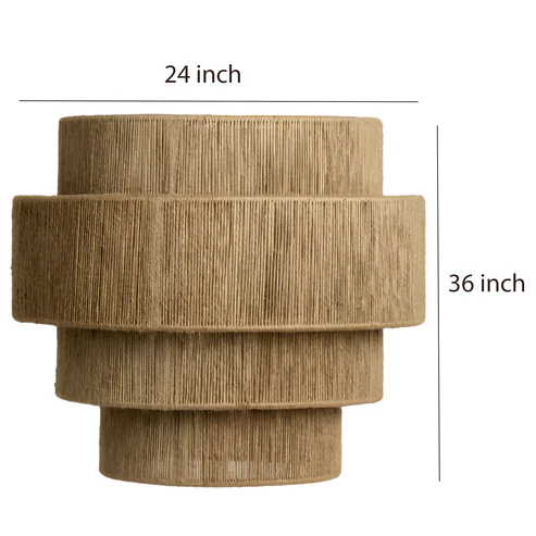 Lasya Handcrafted Four-Tier Jute Chandelier