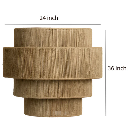 Lasya Handcrafted Four-Tier Jute Chandelier