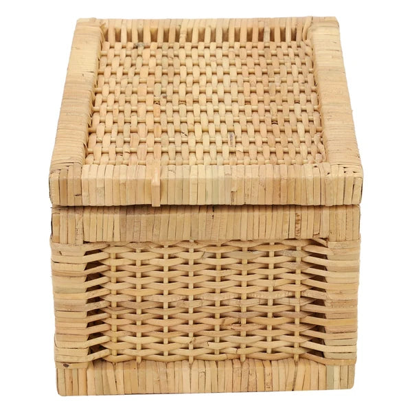 Leela Handwoven Kauna Grass Storage Basket with Lid