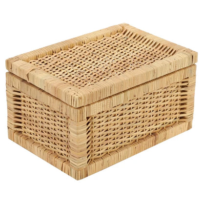 Leela Handwoven Kauna Grass Storage Basket with Lid